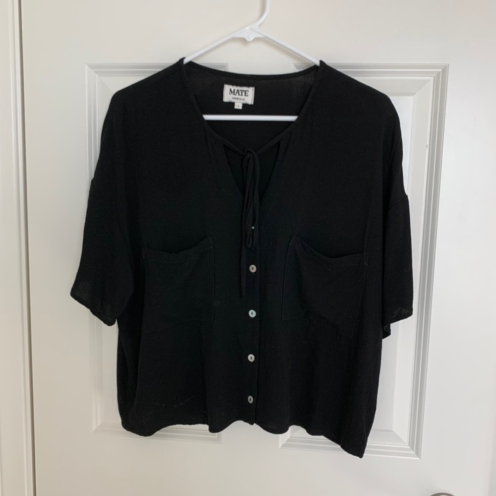 MATE the Label Black Blouse